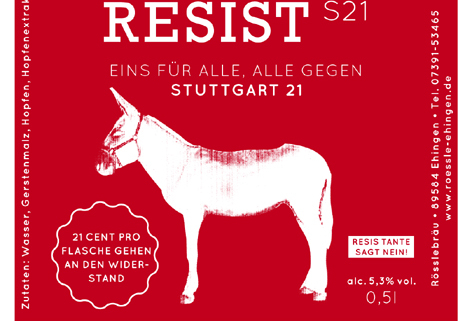 Bild vom resist Bier Etikett